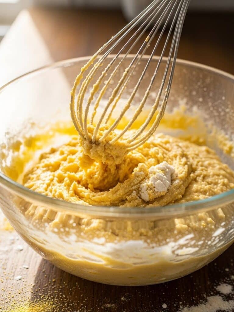 mixing-cornbread-muffin-batter
