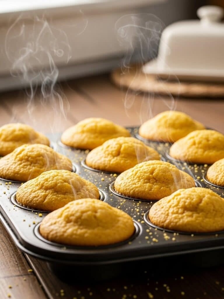 baked-cornbread-muffins-in-pan
