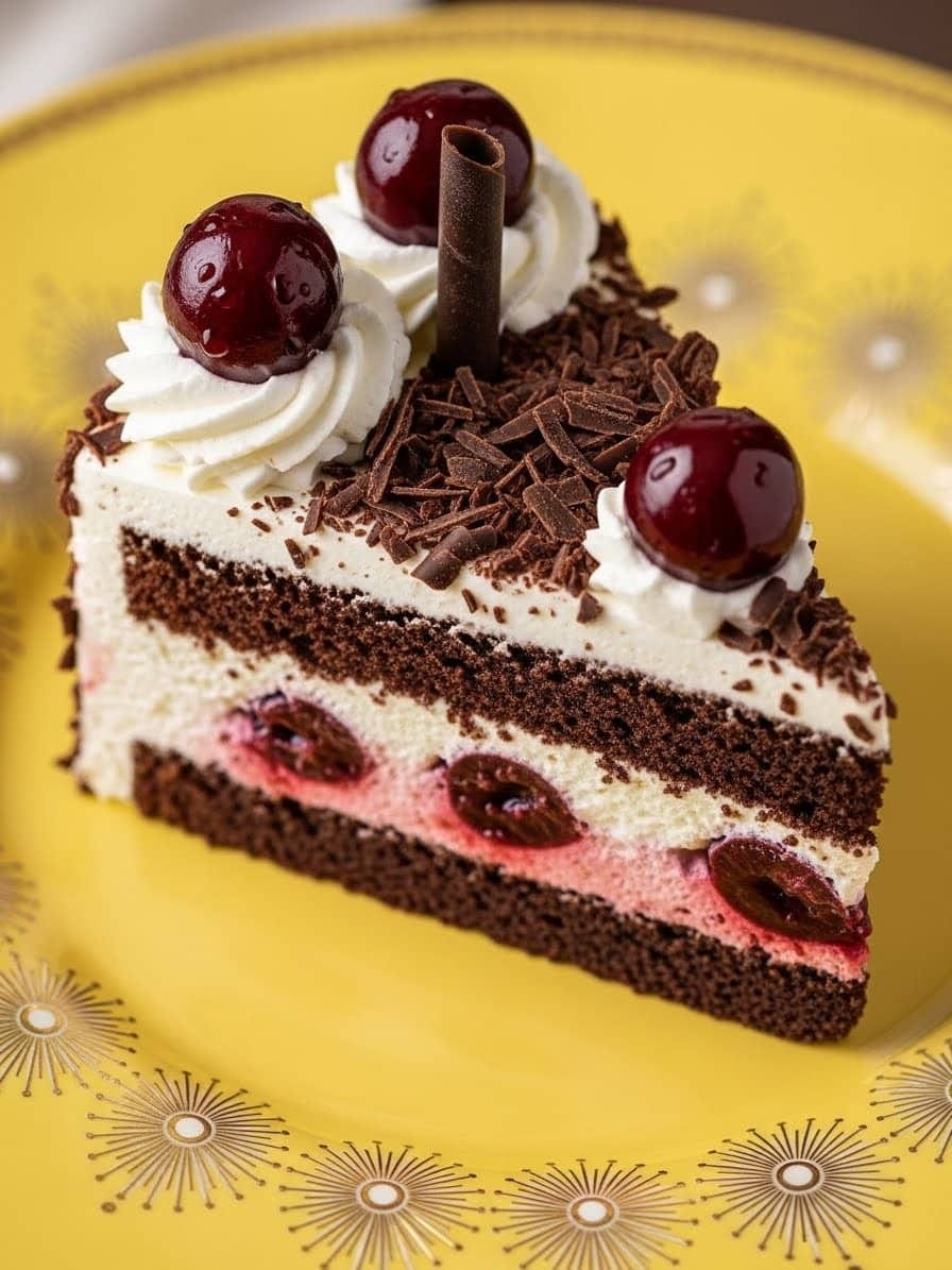 slice of black forest cake