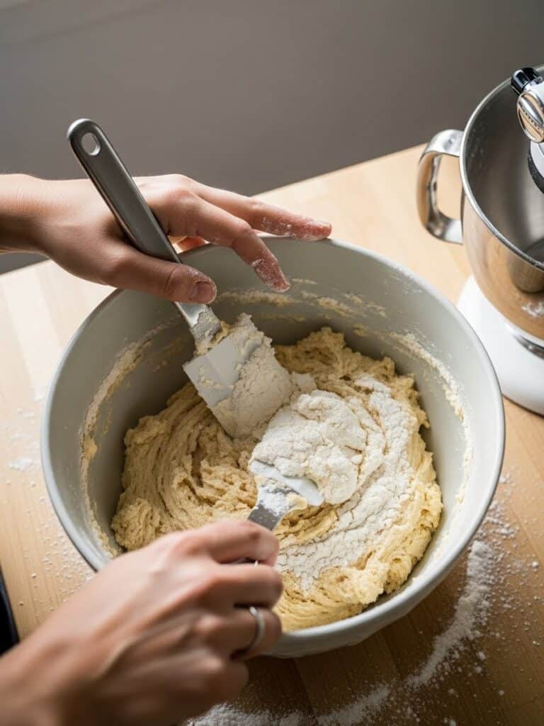 Combining cookie dough ingredients