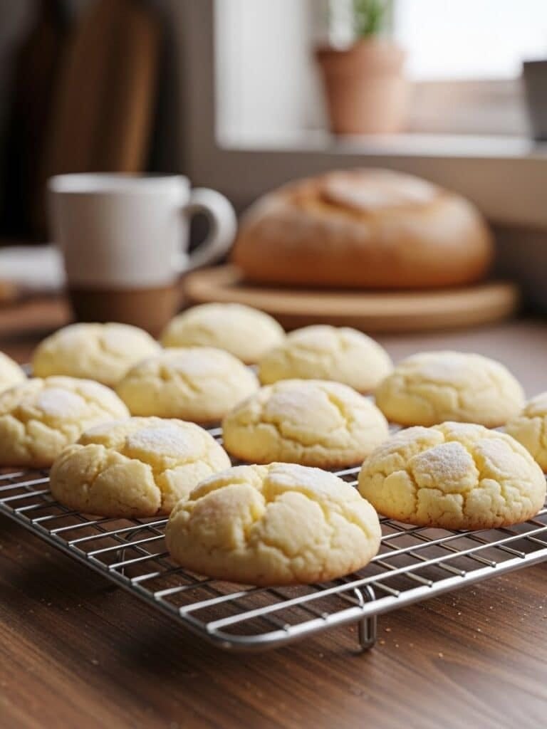 Baked Cream Cheese Cookies cooling