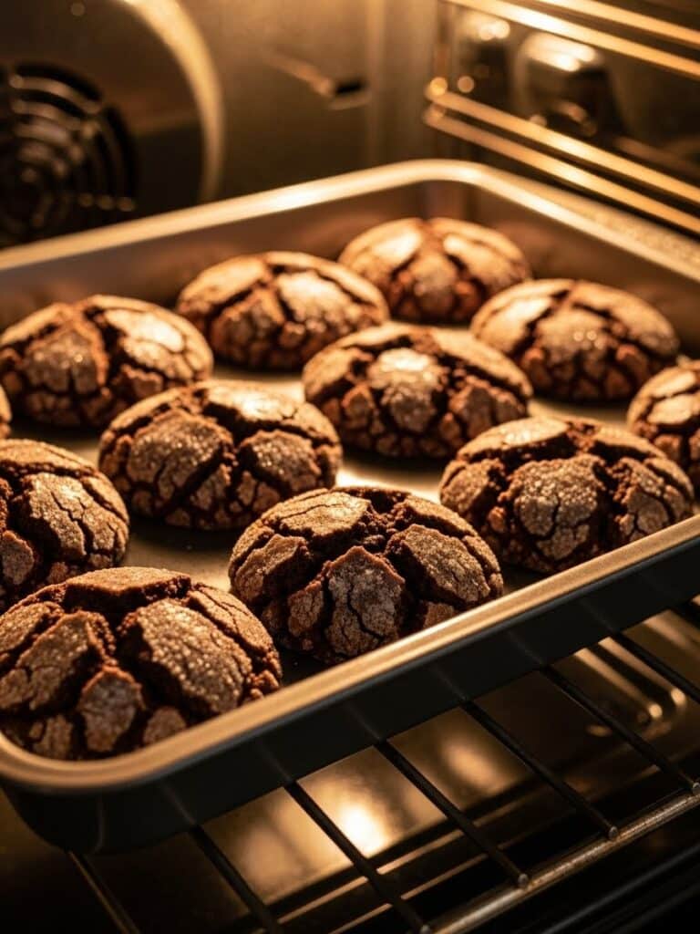 Chocolate Crinkle Cookie dough baked in a 9x13-inch pan