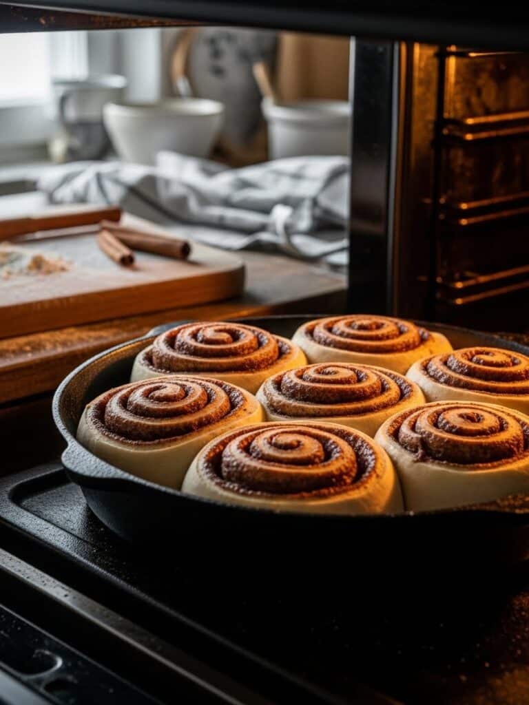 Step-by-step homemade cinnamon roll preparation