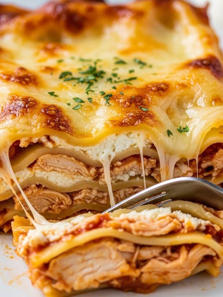 Close-up of Chicken Lasagna texture