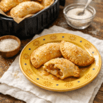 Air Fryer Hand Pies golden flaky crust on a rustic plate