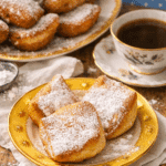 Beignets recipe with powdered sugar served warm