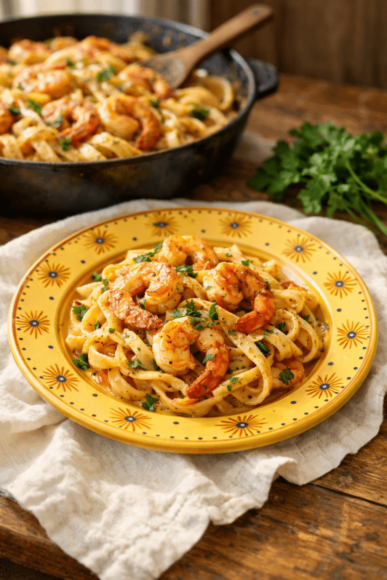 Cajun Shrimp Pasta creamy skillet dinner