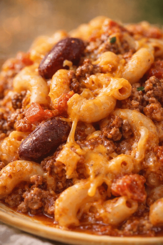 Close-up of Chili Mac texture