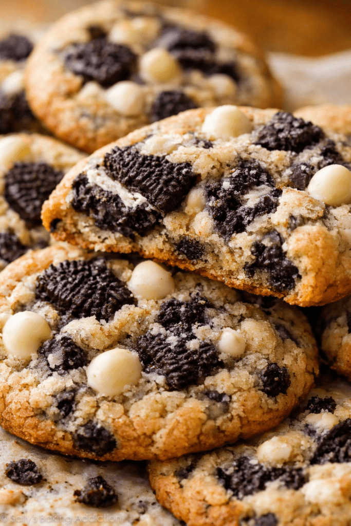 Cookies and Cream Cookies texture close-up