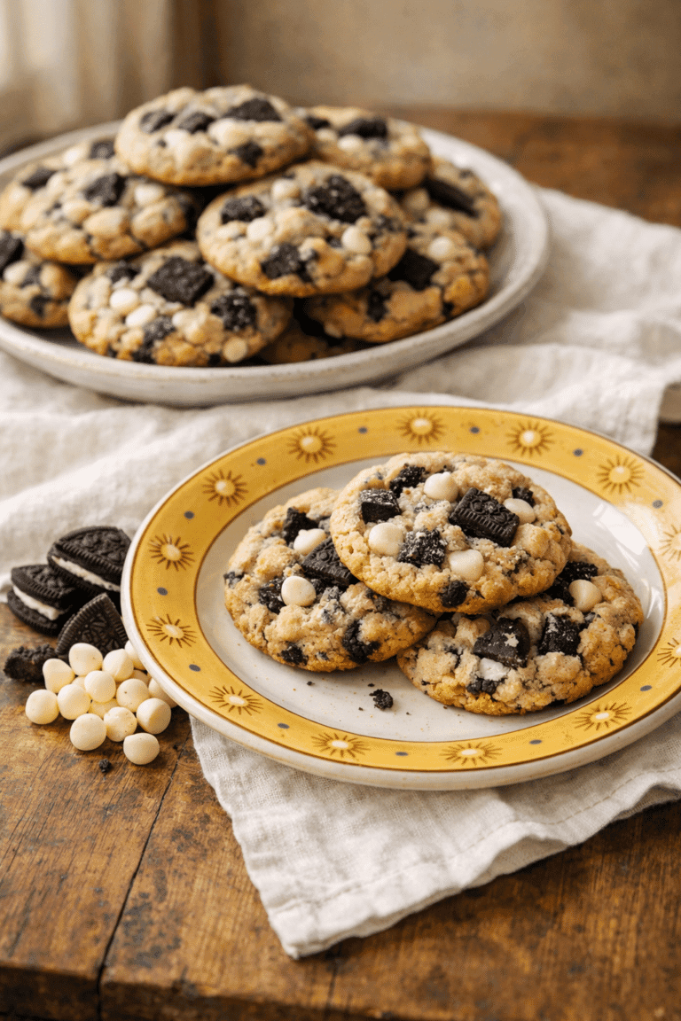 Cookies and Cream Cookies with Oreo chunks