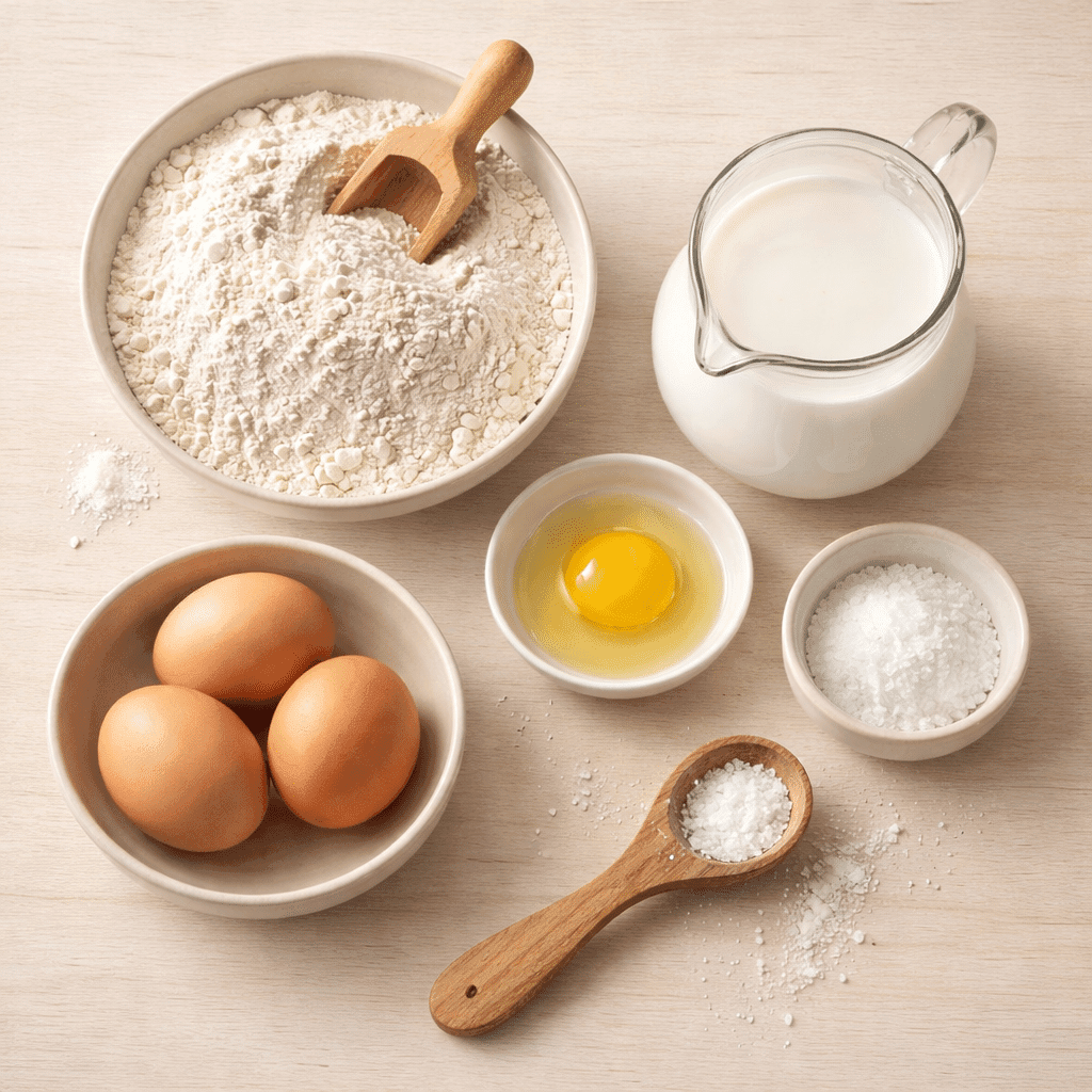 Ingredients needed to make Egg Noodles