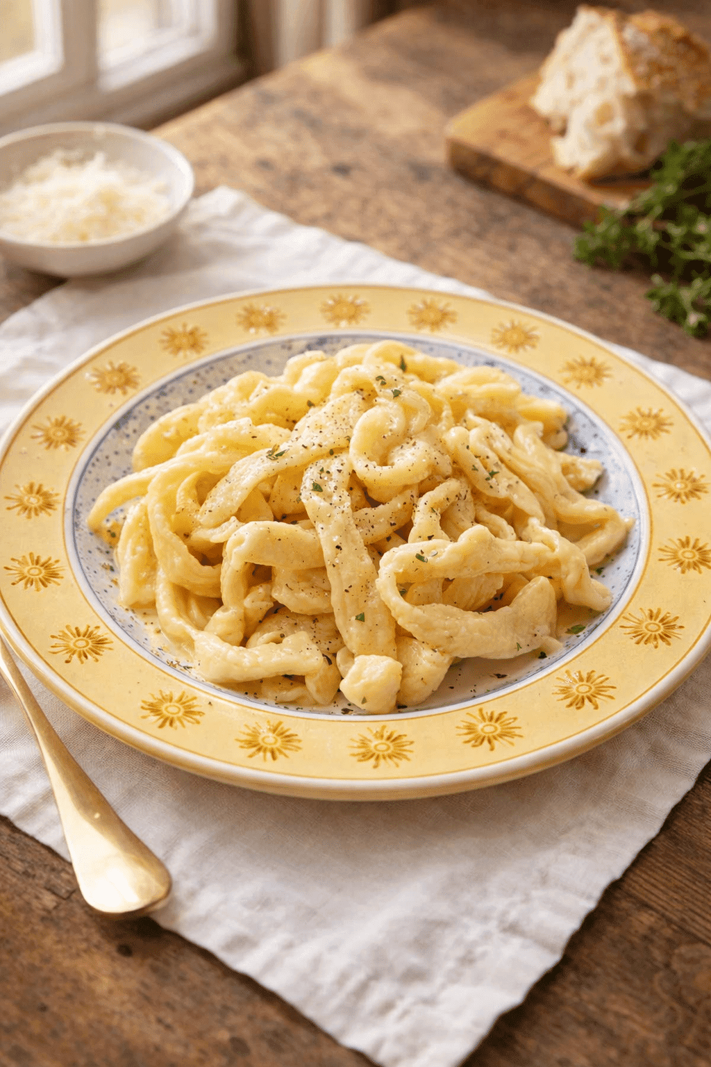 Egg Noodles served fresh with butter and herbs