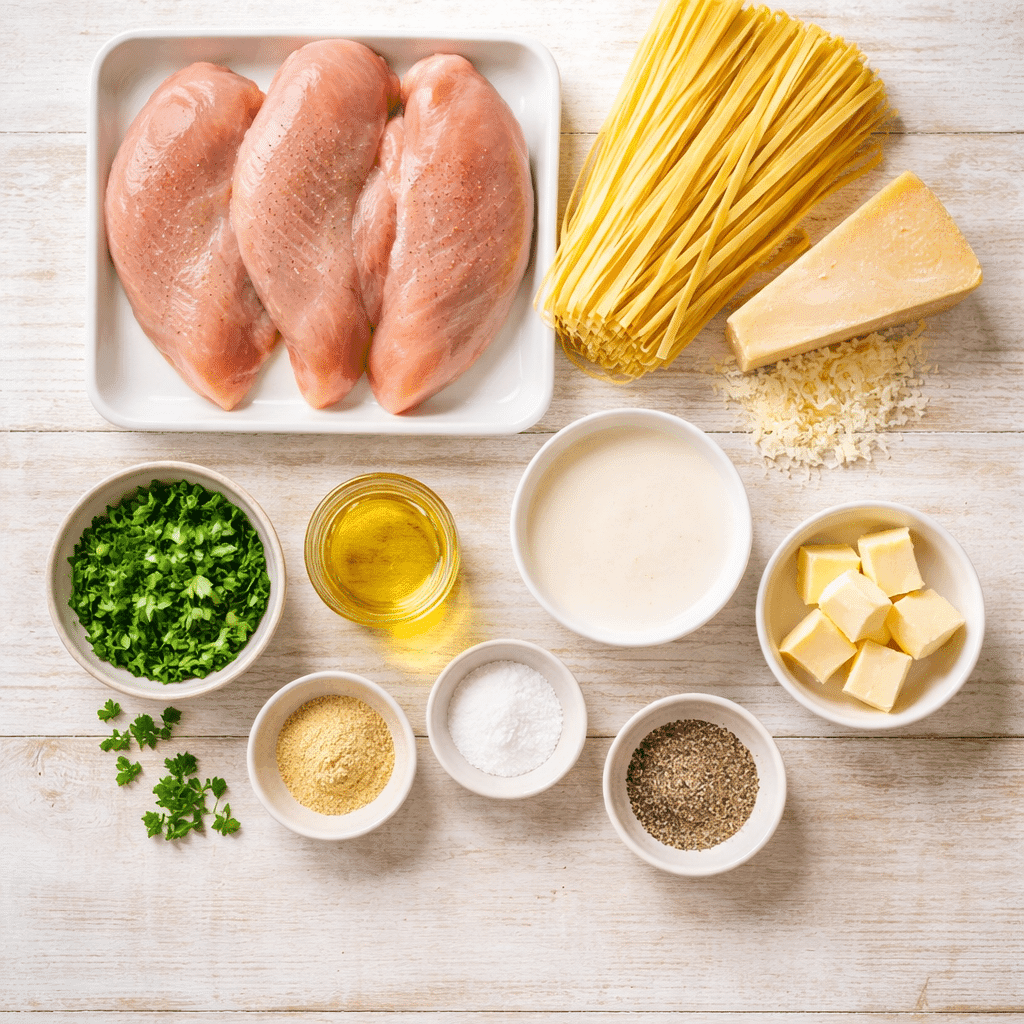 Ingredients for Instant Pot Chicken Alfredo
