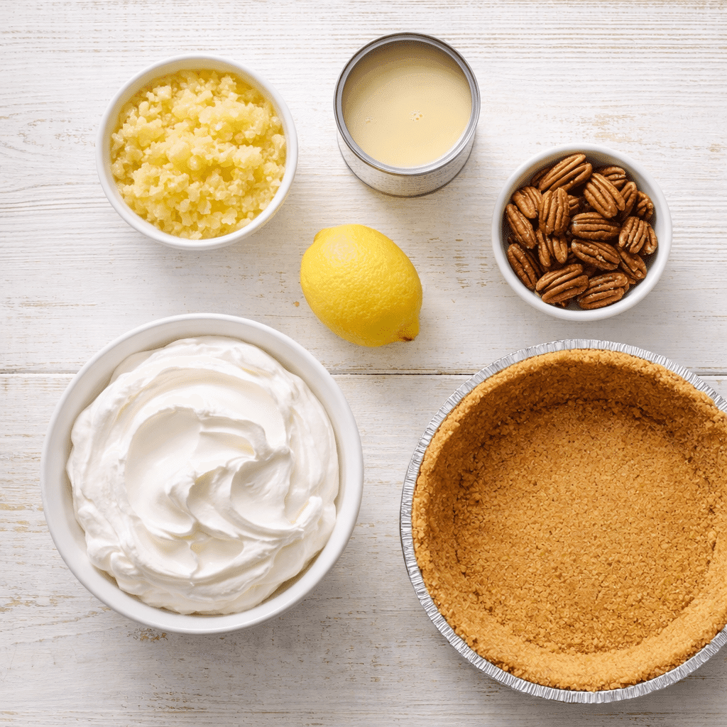 Millionaire Pie Ingredients Flatlay