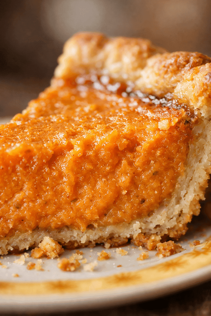 Sweet Potato Pie Close-Up Texture