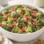 Broccoli Salad with bacon and creamy dressing