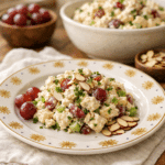 Classic Chicken Salad served on a plate