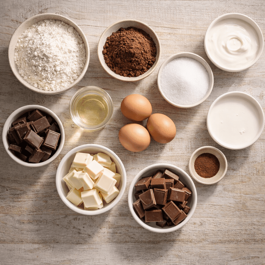 Ingredients for Classic Chocolate Cake recipe