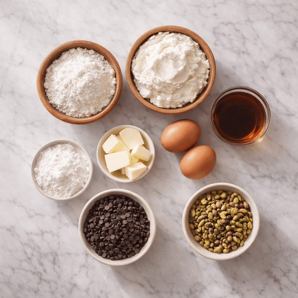 Ingredients for Homemade Cannoli recipe