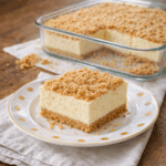 No Bake Woolworth Cheesecake with fluffy lemon filling and graham crust