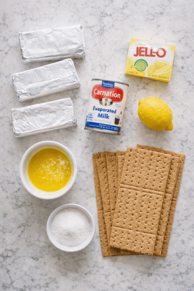 Ingredients for No Bake Woolworth Cheesecake recipe